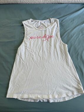 Pure Hope White Tank with Pink Script